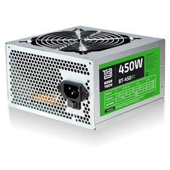Блок питания ATX BaseTech R1, 450W, Bulk, 1x4+4pin, 1x6+2PIN, 4xSATA, 2xMOLEX (BT-450R1)