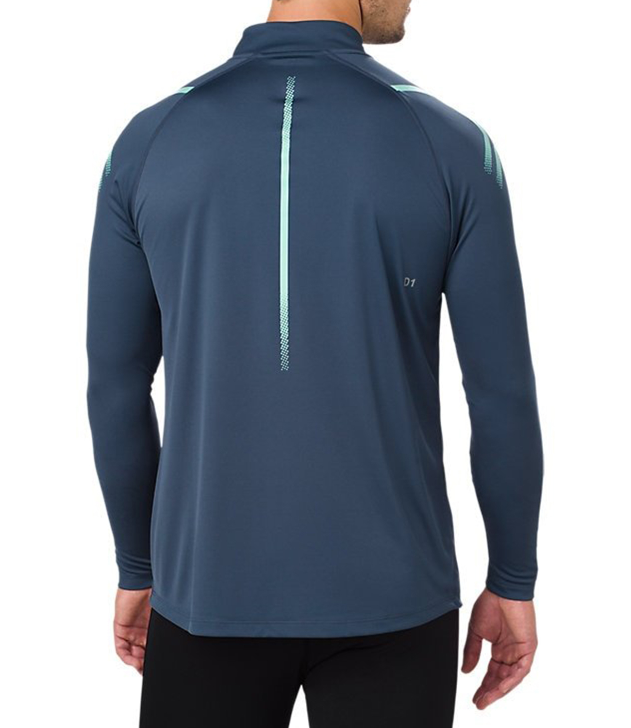 Asics Icon 1/2 Zip LS мужская рубашка для бега синяя - 2