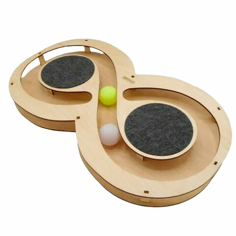 Ecopet Когтеточка-трек для кошек Восьмерка с шариками 56х50х3,6см