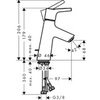 Hansgrohe Talis S 72013000 Смеситель для раковины однорычажный с донным клапаном