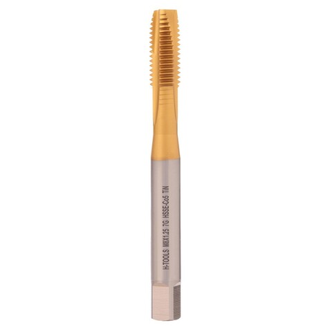 Метчик М 8,0х1,25 (Машинный) DIN371 HSSE-TiN 7g B/4-5P 90мм a=6,2 H-Tools 115X01-C2-0080