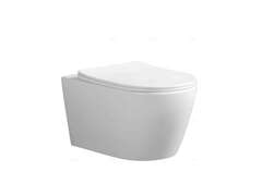 Aquatek AQ1805T-00 AQ1805T-00 АУРА Унитаз подвесной безободковый 520*360*360, смыв торнадо, тонкое сиденье с механизмом плавного закрывания, крепеж фото