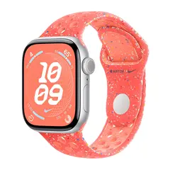 Умные часы Apple Watch Series 10 GPS, 42mm, Silver Aluminium Case with Nike Sport Band M/L, Magic Ember (Серебристый)