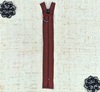 Молния спираль потайная, Т5, L 19 см, чёрный с бордовым