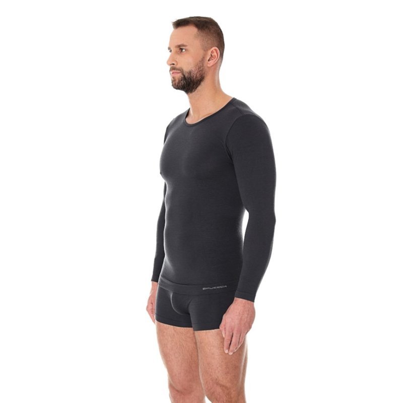 Термобелье мужское Brubeck Comfort Wool рубашка графит - 9