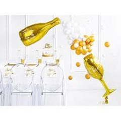 Шар ПД Фигура, Бокал, Cheers, золото, 33