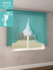 Тюль на кухню короткая 150х300 см