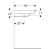 Geberit myDay 125400600 Раковина 100x48см, белый / Специальное керамическое покрытие KeraTect
