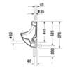 Duravit Starck 3 822350000 Писсуар подача воды сверху, с вытяжкой, сток внутренний вертикальный или горизонтальный, включая крепление, модель без „мушки“, 330x3