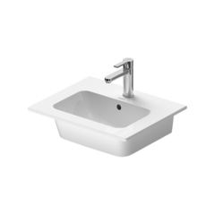 Duravit ME by Starck 23365300001 Раковина накладная 530х430мм с переливом, с 1 отв под смес, с WonderGliss, цвет: белый фото