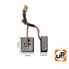 Щетка графитовая UNITED PARTS для DeWALT (аналог N421362/489059/N447012/NA143119/N442427/NA121924/NA121485) 6,3х12х14мм (90-0897)