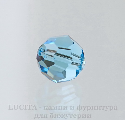 5000 Бусина - шарик с огранкой Сваровски Aquamarine 10 мм