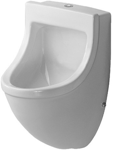 Duravit Starck 3 822350007 Писсуар подача воды сверху, с вытяжкой, сток внутренний вертикальный или горизонтальный, включая крепление, модель с „мушкой“, 330x3507