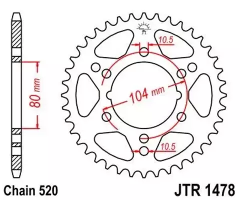 Звезда ведомая JTR1478 43