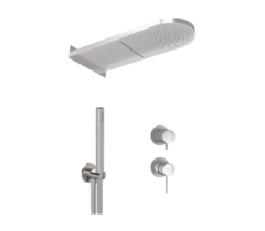 Remer X Style Inox SSX93PS02MMCA Смеситель для душа готовый комплект скрытого монтажа (душевой набор и скрытая часть в комплекте, цвет: нержавеющая сталь фото