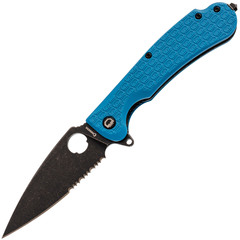 Фото Складной нож Daggerr Resident Blue BW Serrated, сталь 8Cr14MoV, рукоять FRN