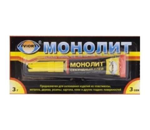 AVIORA МОНОЛИТ супер клей секундный, 3 г (12 штук в упаковке)