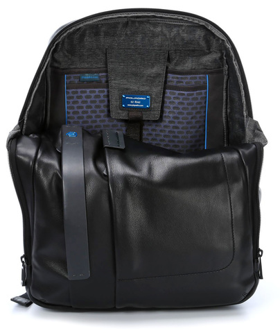 Рюкзак унисекс Piquadro Pulse CA3349P15/N цвет: чёрный, материал: кожа натуральная