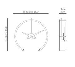 Часы Nomon Omega G хром/полированная латунь. D=43см, H=40см