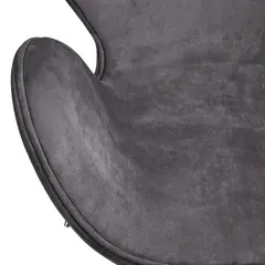 Кресло SWAN STYLE CHAIR тёмно-серый, искусственная замша
