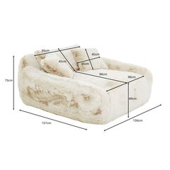 Диван 2-х местный Mika Cream 165cm (2-part)