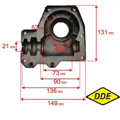 Корпус редуктора DDE ST6561L/ ST6561LE шнека правый (KC21-01C-02)