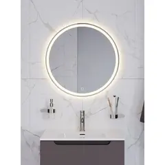 BelBagno SPC-RNG-600-LED-3000K-TCH Зеркало с встроенным светильником и сенсорным выключателем, 12W, 220-240V, 600x30 фото