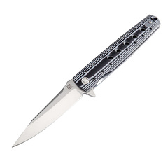 Фото Складной нож Artisan Virgina, сталь  S35VN, рукоять карбон/G10, черный/белый