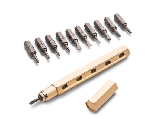Набор отверток Mininch Tool Pen Champagne Gold TP-015 Набор отверток Mininch Tool Pen Champagne Gold TP-015