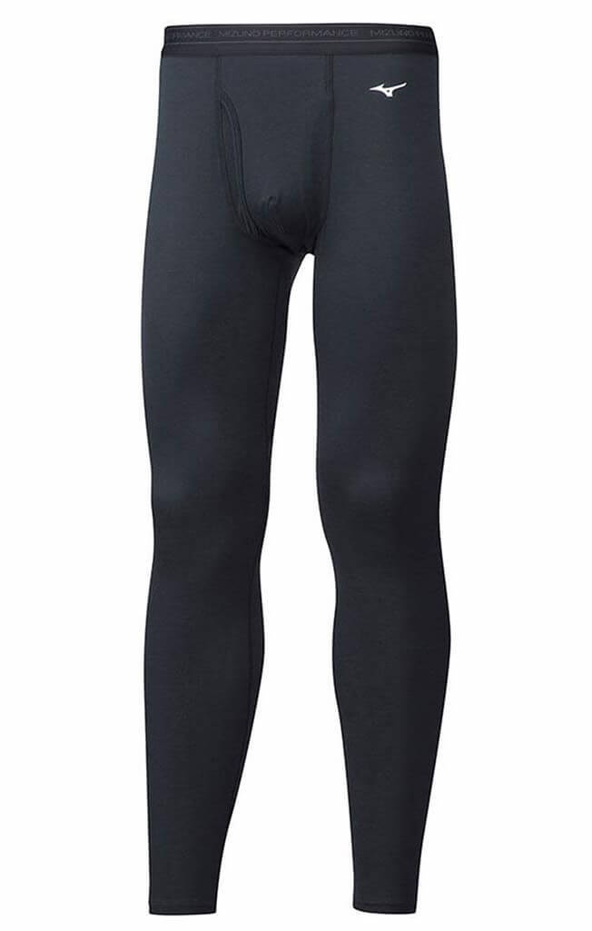 Mizuno Mid Weight-Light Long Tight термобелье кальсоны мужские черные