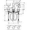 Hansgrohe Metropol Classic 31306090 Смеситель для раковины двухвентильный на 3 отверстия с донным клапаном