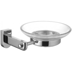 Lemark Omega LM3143C Мыльница стеклянная с настенным держателем, хром фото