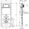 TECEspring S300300 Застенный модульTECEspring profil высота 1144 мм