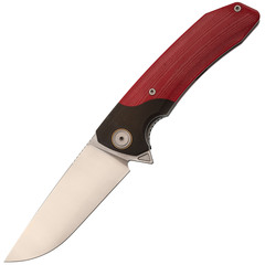 Фото Складной нож Maxace Goliath Red, сталь Bohler K110, рукоять G10 красный/темный больстер