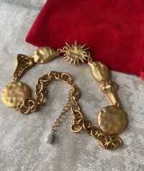 84529 - Колье в стиле Schiaparelli lux с подвесками голубые глаза
