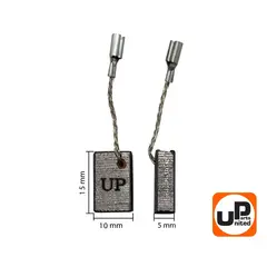 Щетка графитовая UNITED PARTS для METABO W750-115/W750-125/WE9-125Q (аналог 316046900/316098370) 5х10х15,5мм АВТОСТОП (90-0821)