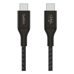 Кабель Belkin BoostCharge 240W USB-C to USB-C плетеный Cable, 2м, черный