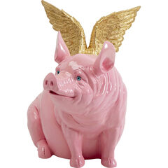 Фигура декоративная Flying Pig «Летящая свинья» 79 см, Розовый