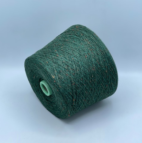 Filcom, Tibet tweed 2/11 550м. 50%Як, 50%Шелк, Глубокий зеленый,твид(225), 42082