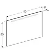 Geberit Option Basic 500.584.00.1 Зеркало с подсветкой, подсветка сверху, 100x65см