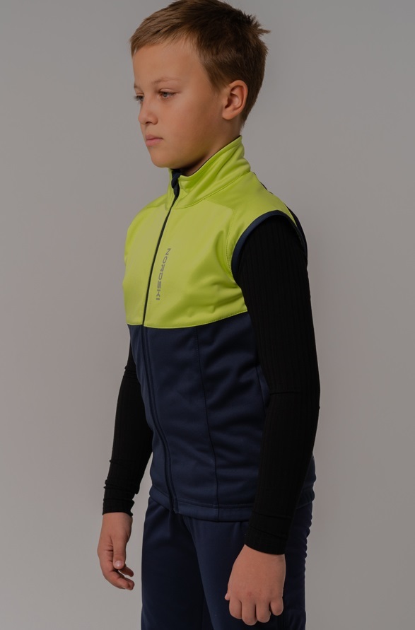 Nordski Jr Premium детский лыжный жилет green-blueberry - 4