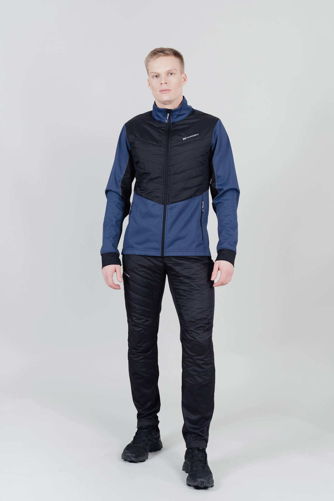 Мужская куртка для лыж и бега зимой Nordski Hybrid blue-black - 10