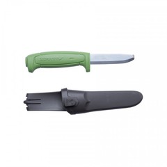 Фото Нож с фиксированным лезвием Morakniv SAFE, углеродистая сталь, рукоять пластик, зеленый