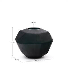 Ваза Geonix из зеленого стекла 22 см