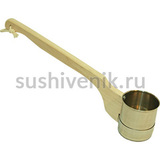 Ковш металлический, ручка из липы - 3