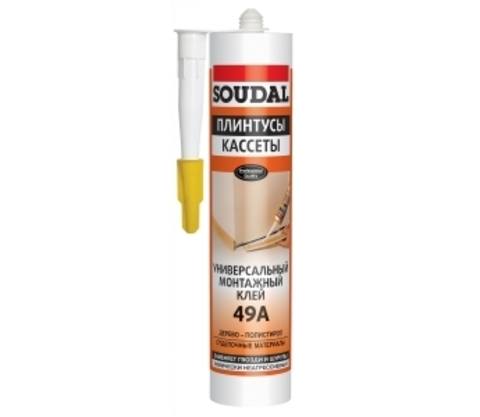 Soudal 49А клей универсальный монтажный каучуковый, 300 мл