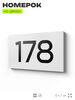 Номер на дверь 178, табличка на дверь для офиса, квартиры, кабинета, аудитории, склада, белая 120х70 мм, Айдентика Технолоджи