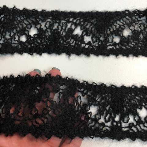 Кружево Woolen Strip Black