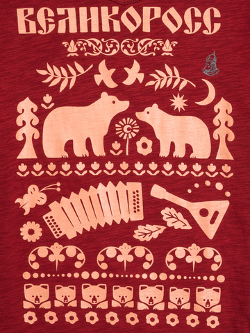 Футболка «Лесная Сказка» красного цвета мужская