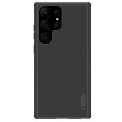 Чехол усиленный от Nillkin для Samsung Galaxy S23 Ultra с 2023 года, серия Super Frosted Shield Pro, двухкомпонентный, черный цвет
